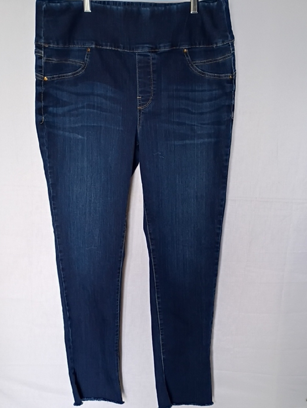 Women's Seven 7 Tummy Toner Cuff High Rise-Slim Straight Jeans Size 14 - Picture 3 of 12